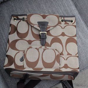 NYC Backroom Coach Leather and Canvas Backpack